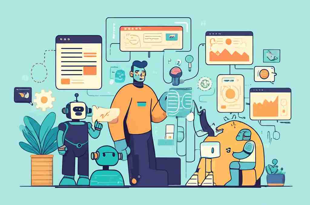 An image illustrating AI, education, preserving human agency in a world of automation