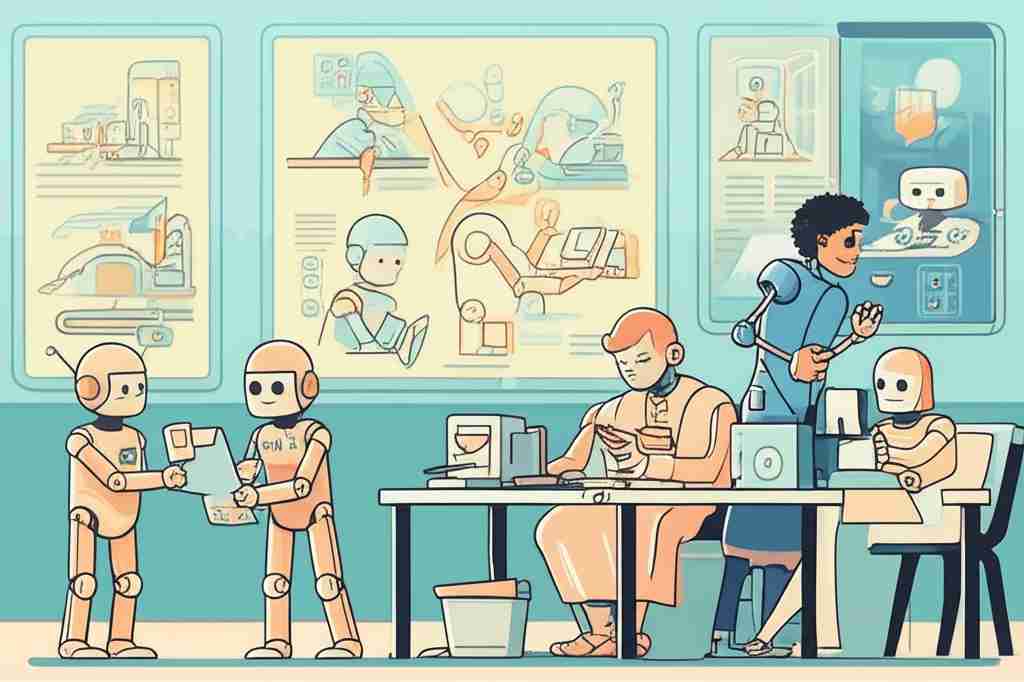 An image illustrating The AI industrial revolution puts middle-class workers under threat this time